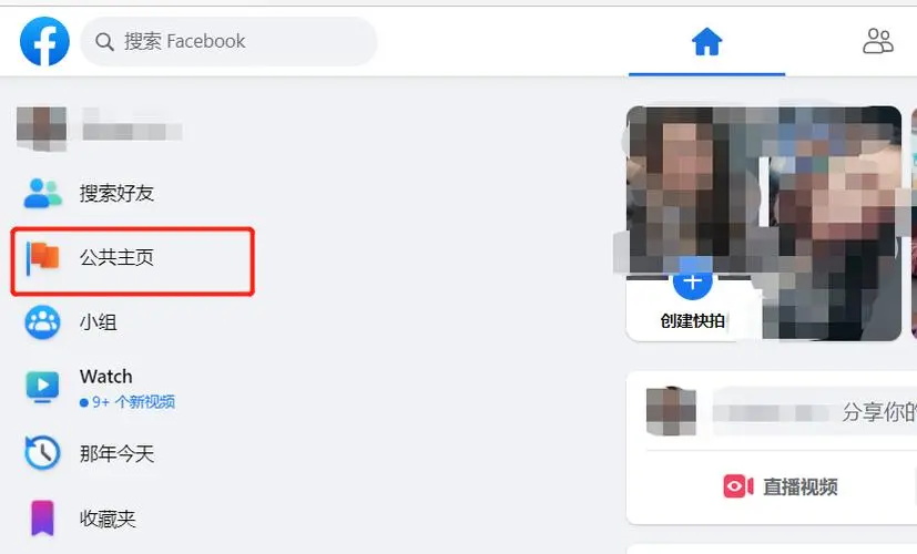 Facebook公共主页